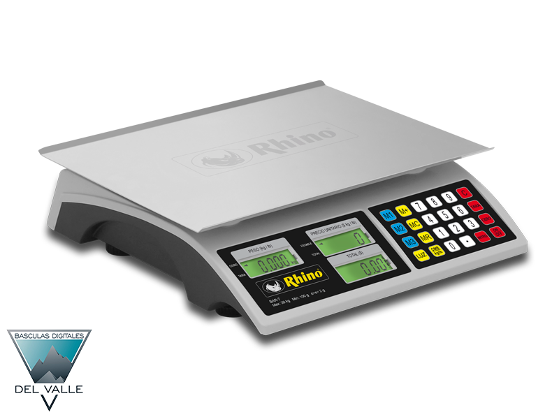Báscula de mostrador 40 kg / 2 gramos de precisión / Funciones de caja  registradora / Displays de precio, peso y total – Basculas Digitales Del  Valle